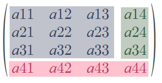 4x4 transformation matrix