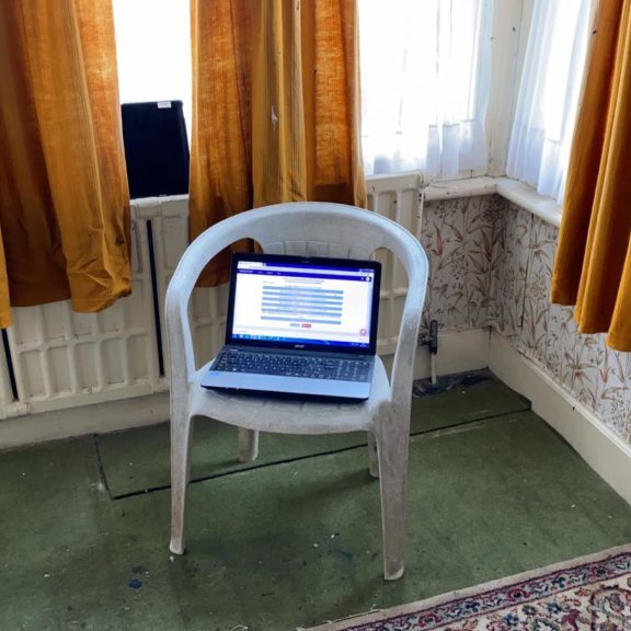 Vercator cloud being used on a laptop in the field to upload data which increases productivity with their laser scanners
